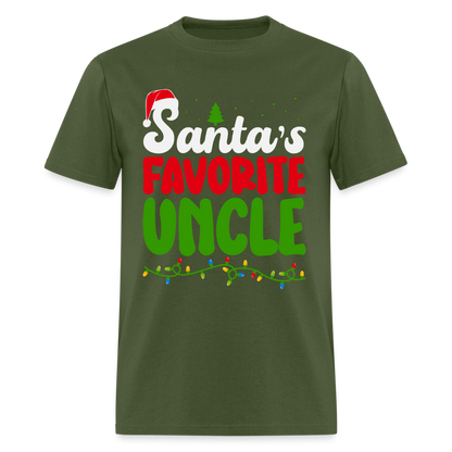 Santa's Favorite Uncle T-Shirt - military green