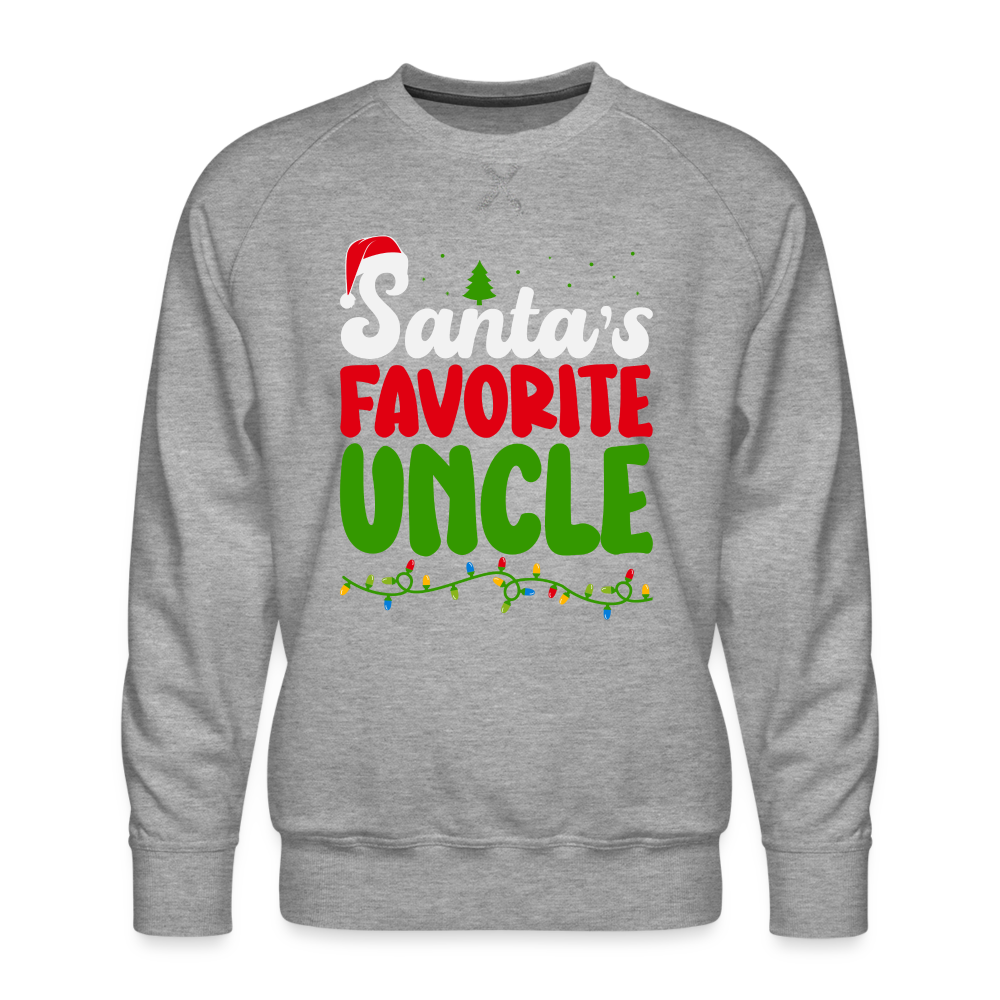 Santa's Favorite Uncle Premium Sweatshirt - heather grey