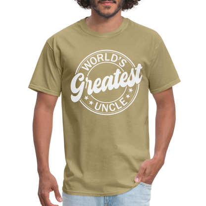 World's Greatest Uncle T-Shirt - khaki