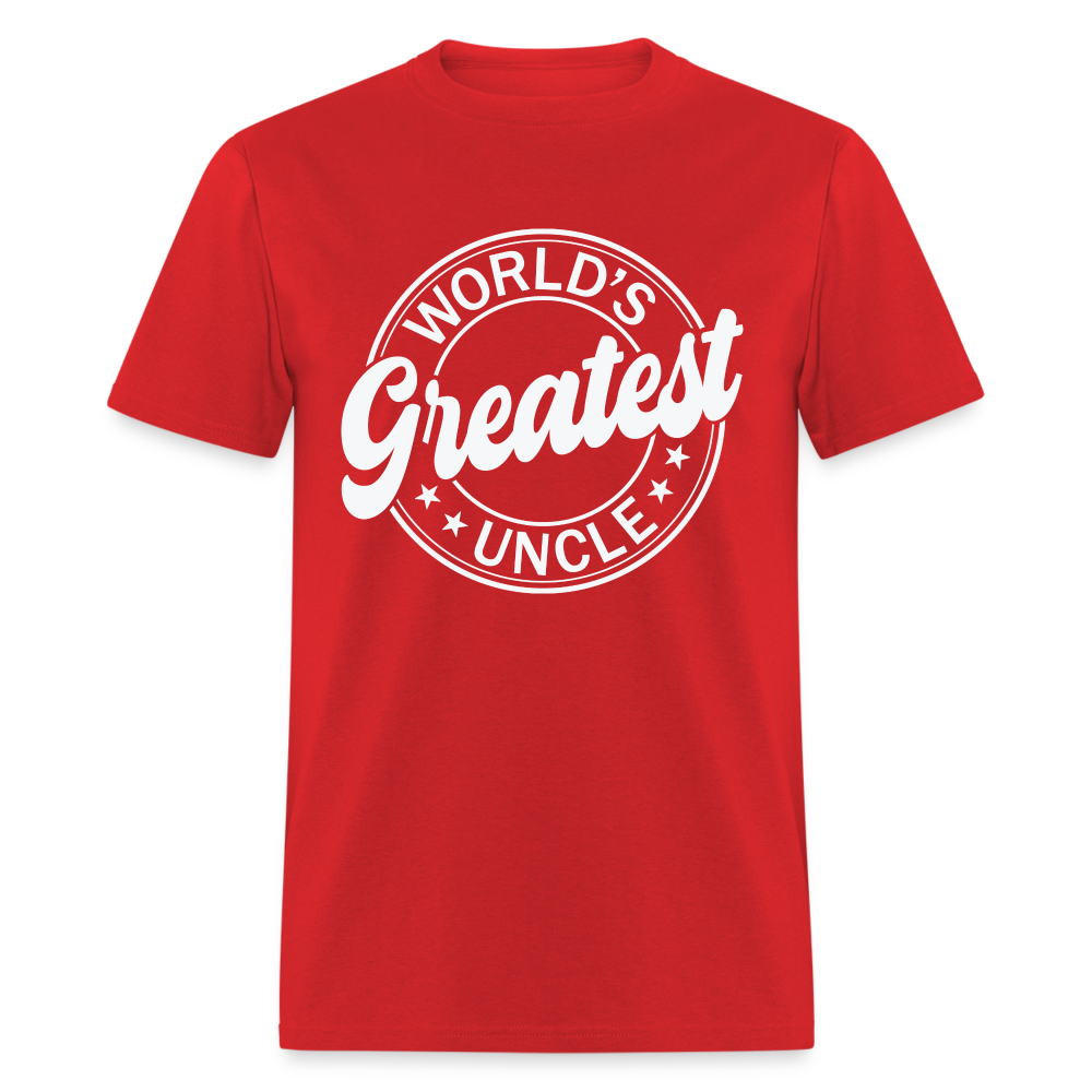 World's Greatest Uncle T-Shirt - red
