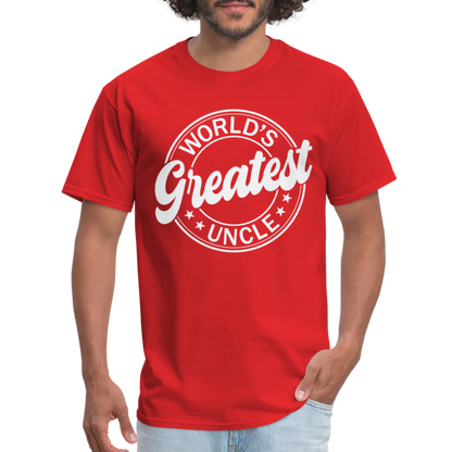 World's Greatest Uncle T-Shirt - red