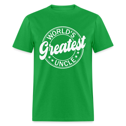 World's Greatest Uncle T-Shirt - bright green