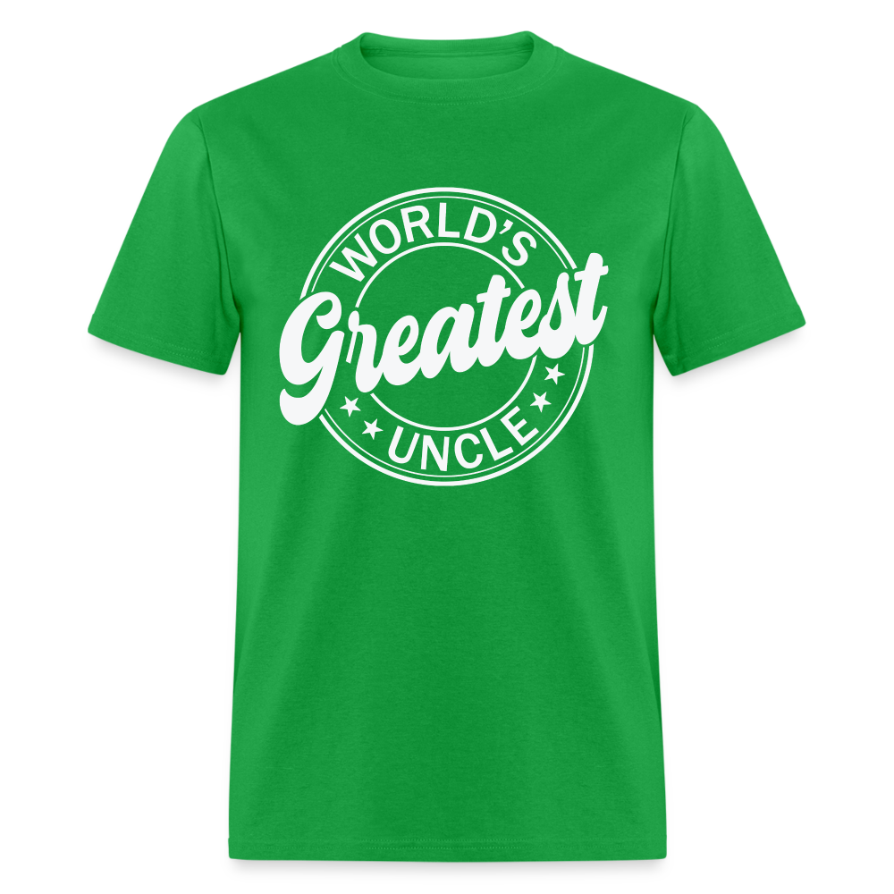 World's Greatest Uncle T-Shirt - bright green