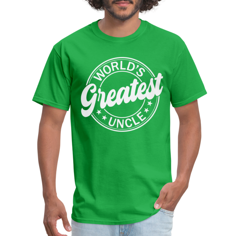 World's Greatest Uncle T-Shirt - bright green