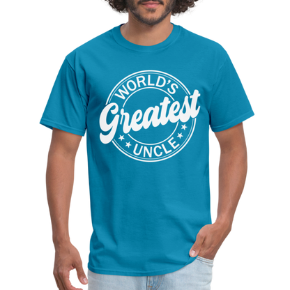 World's Greatest Uncle T-Shirt - turquoise