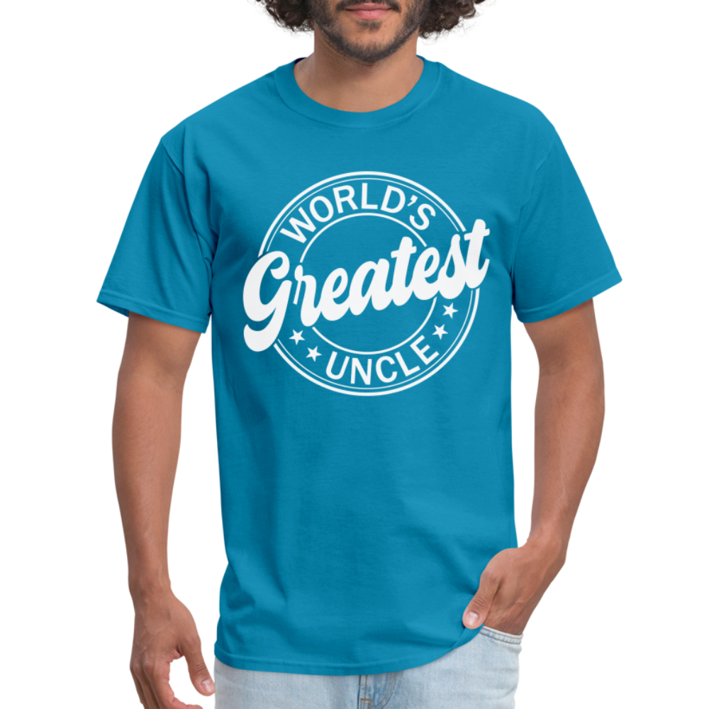 World's Greatest Uncle T-Shirt - turquoise