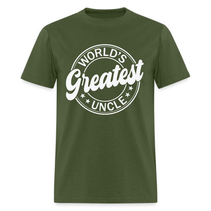 World's Greatest Uncle T-Shirt - military green