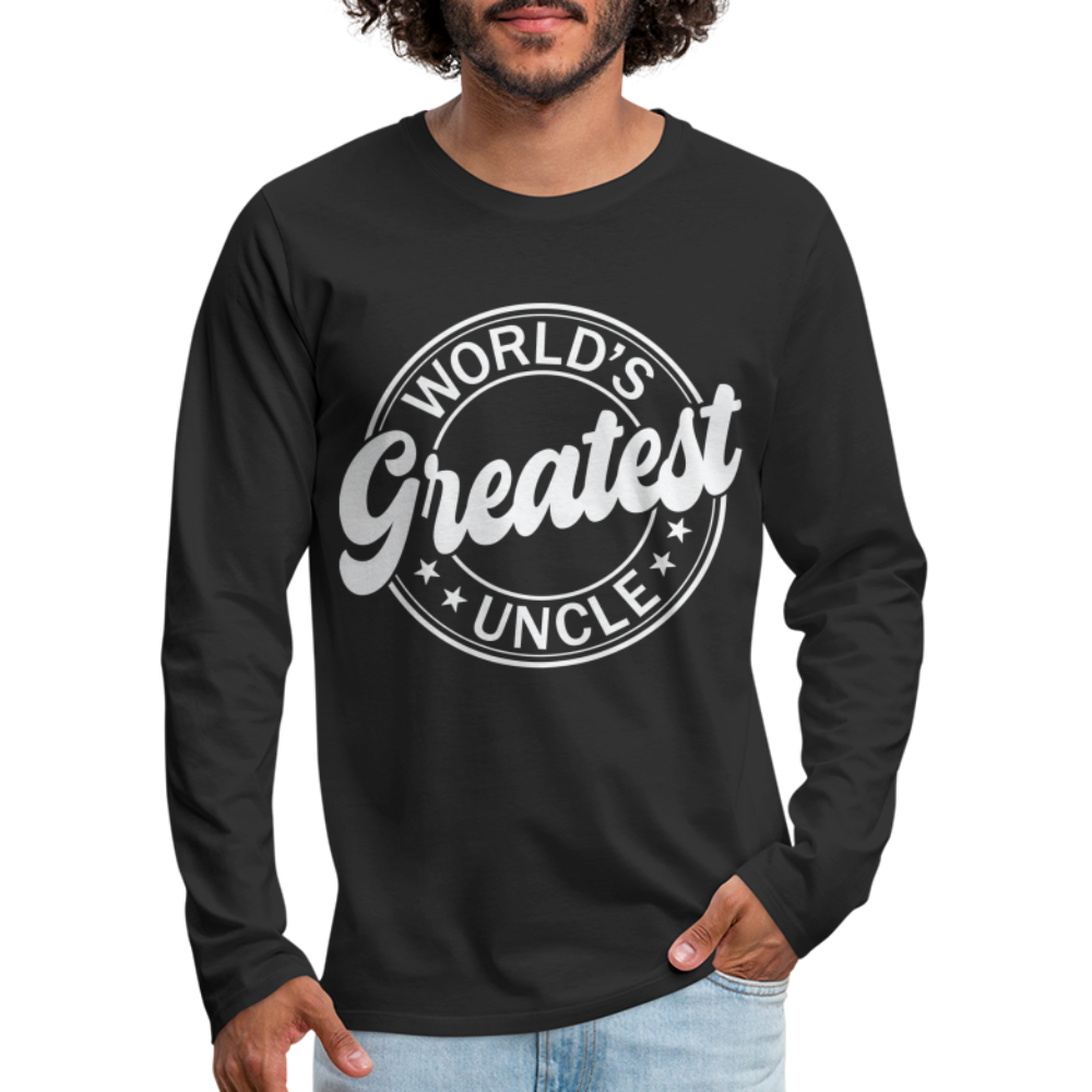 World's Greatest Uncle Premium Long Sleeve T-Shirt - black