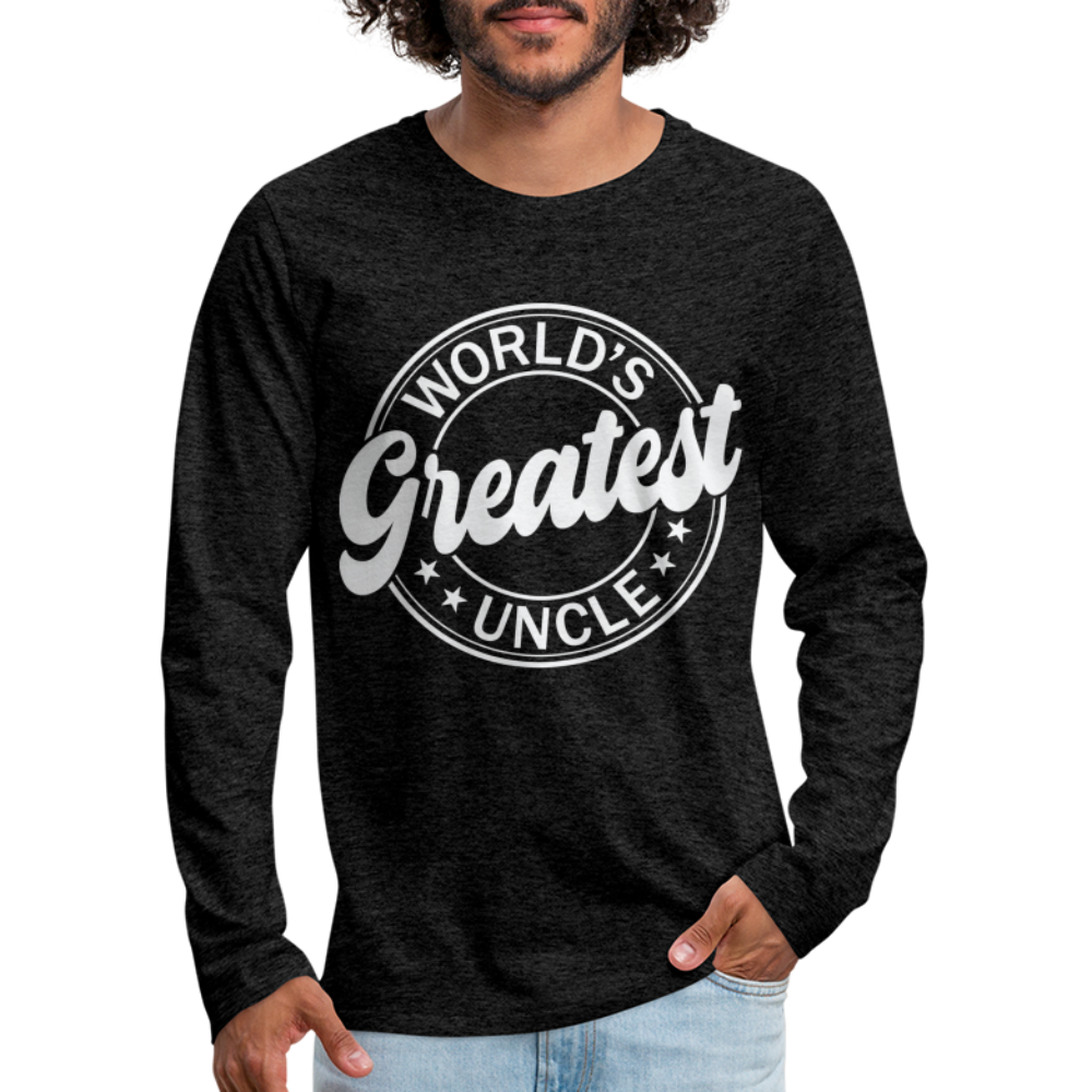 World's Greatest Uncle Premium Long Sleeve T-Shirt - charcoal grey