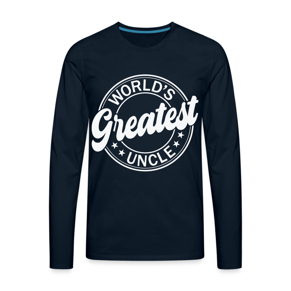 World's Greatest Uncle Premium Long Sleeve T-Shirt - deep navy