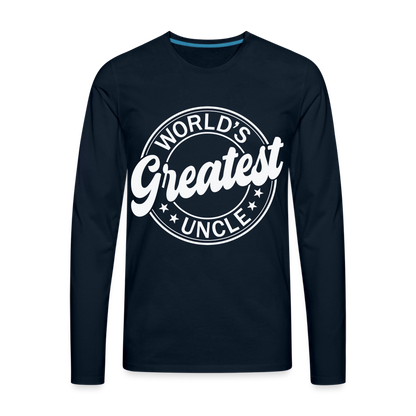 World's Greatest Uncle Premium Long Sleeve T-Shirt - deep navy