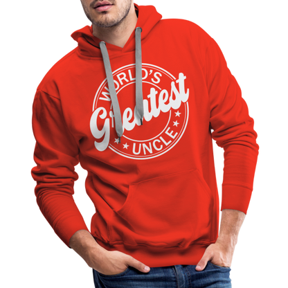 World's Greatest Uncle Hoodie - red