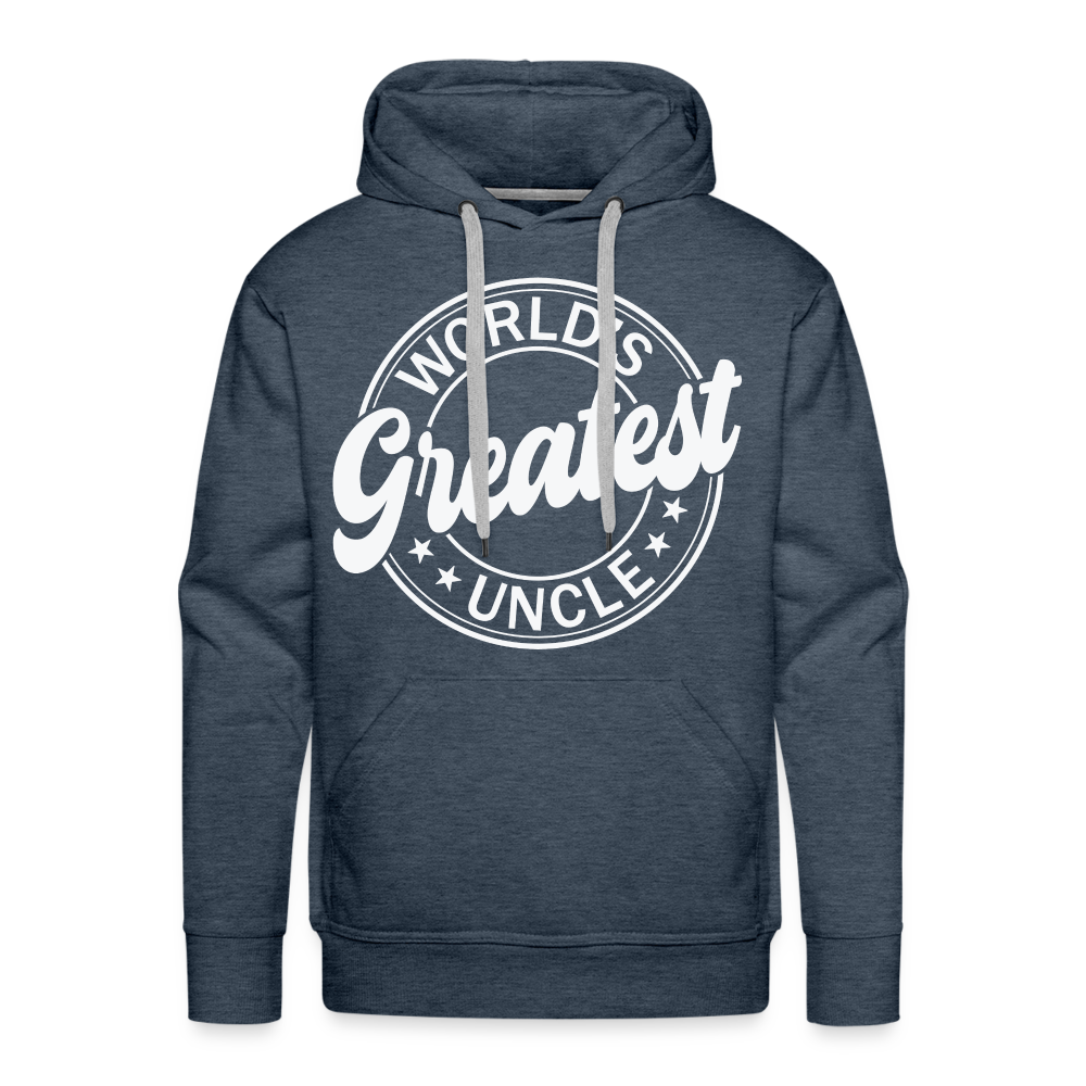 World's Greatest Uncle Hoodie - heather denim