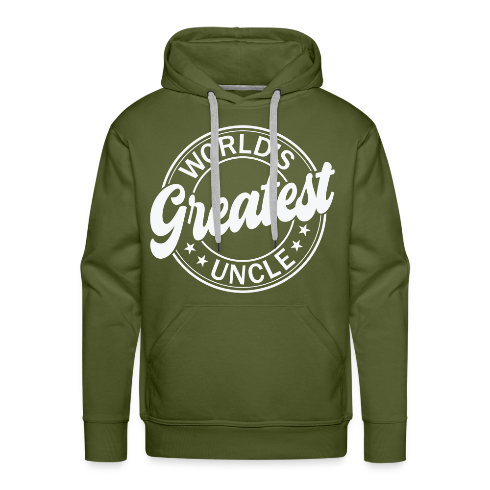 World's Greatest Uncle Hoodie - olive green