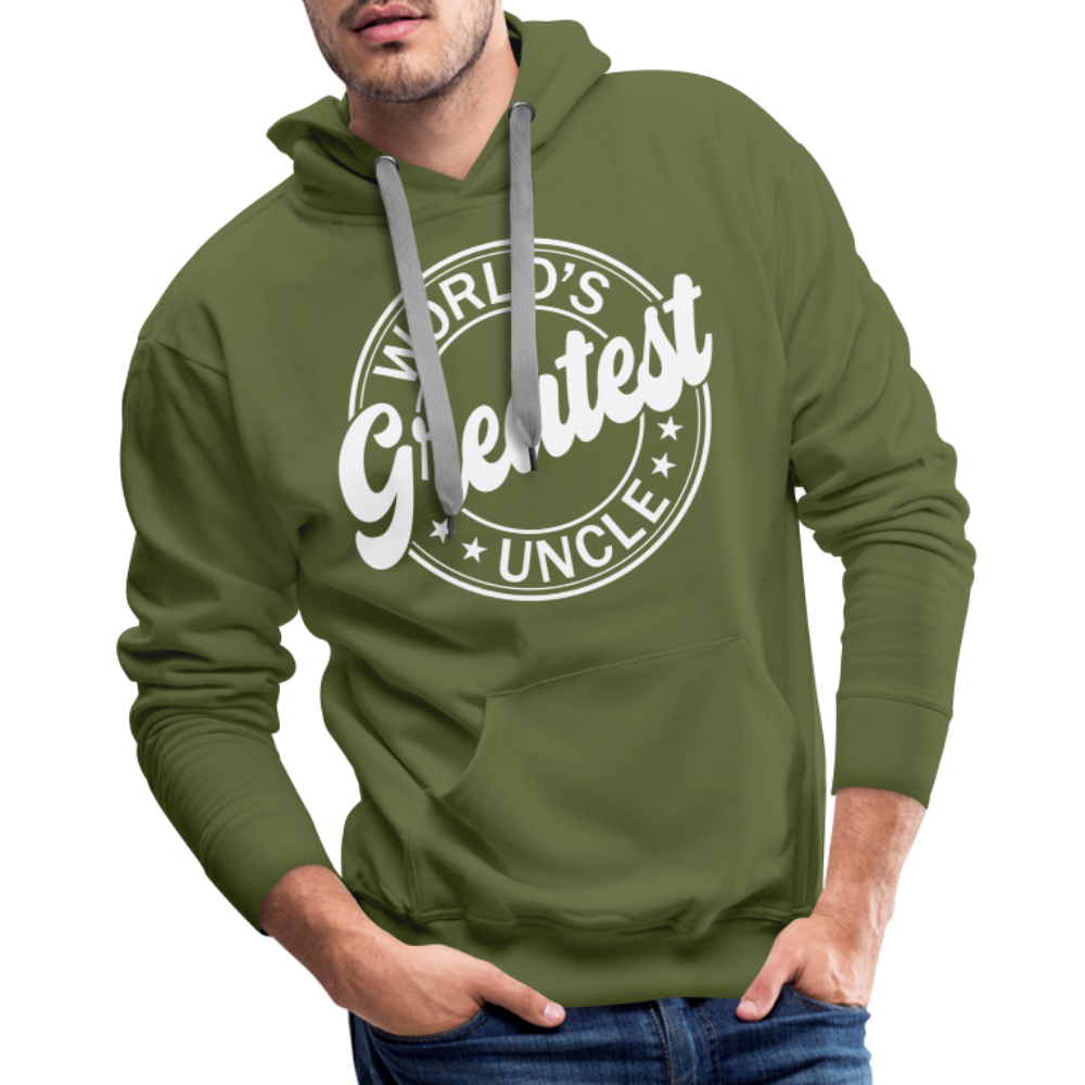 World's Greatest Uncle Hoodie - olive green