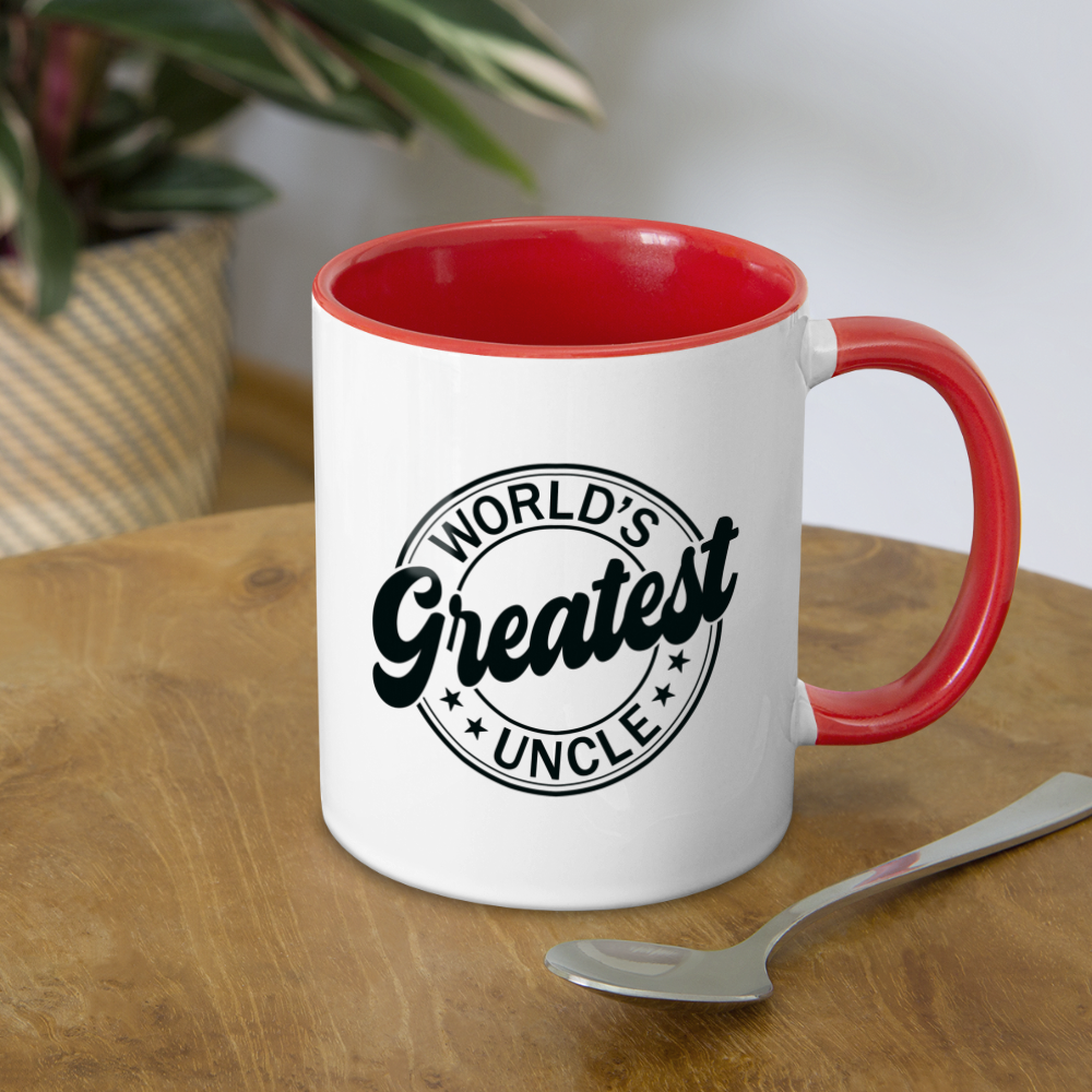 World's Greatest Uncle Coffee Mug - white/red