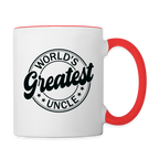 World's Greatest Uncle Coffee Mug - white/red