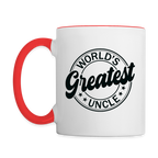 World's Greatest Uncle Coffee Mug - white/red