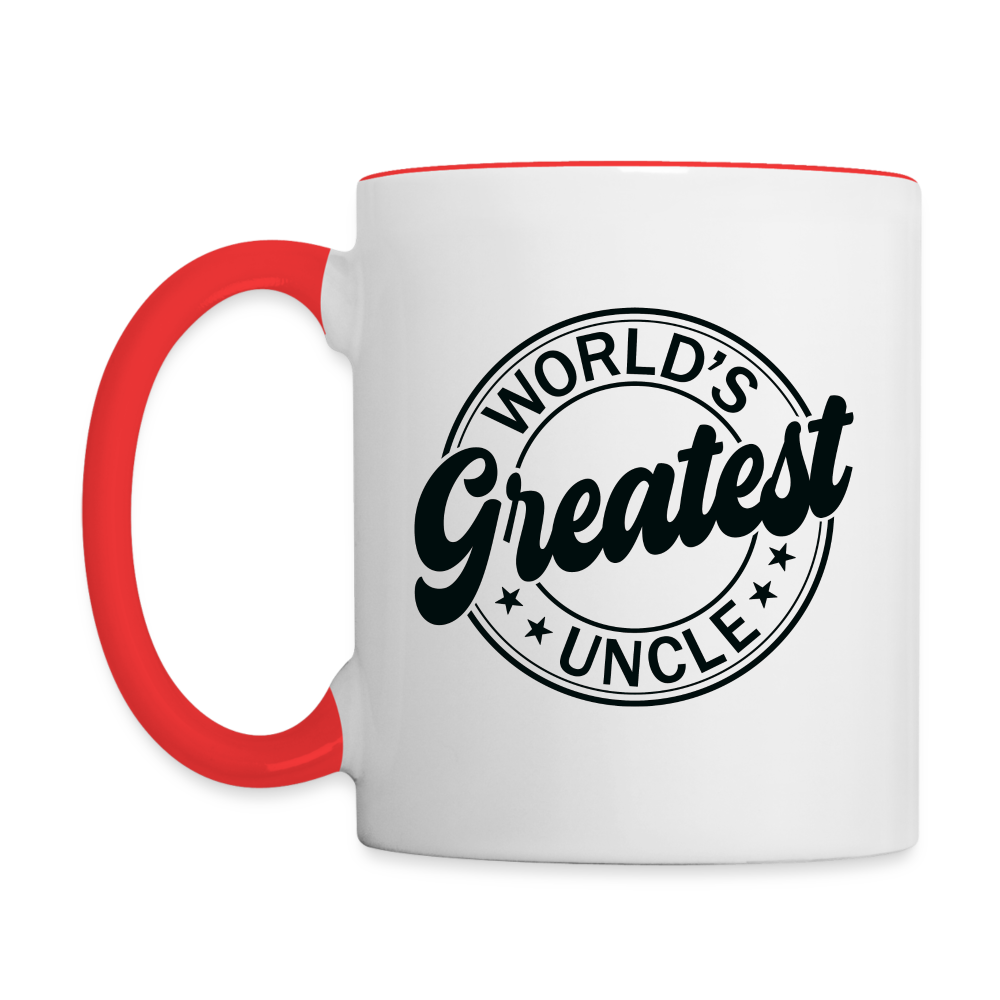 World's Greatest Uncle Coffee Mug - white/red