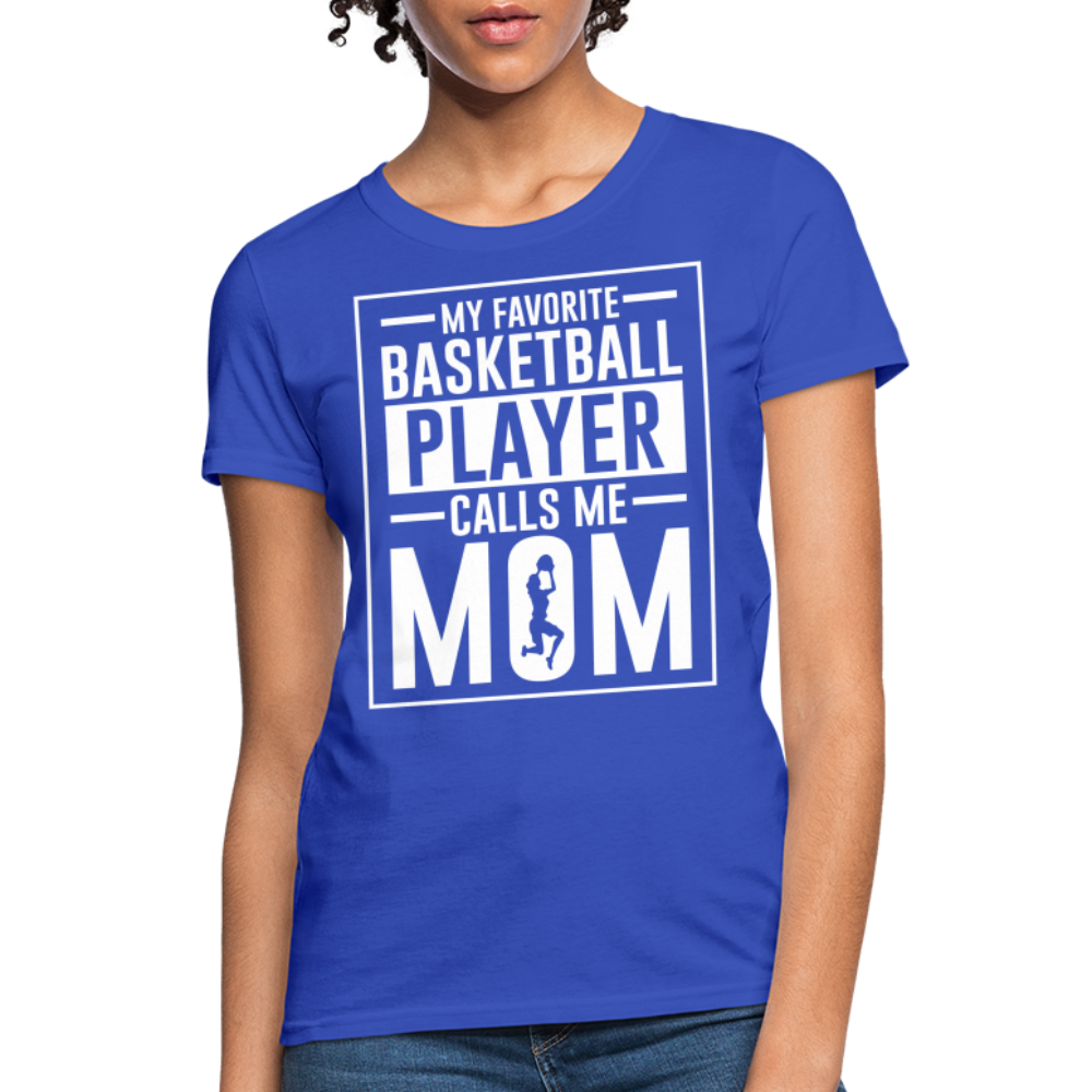 My Favorite Basketball Player Call Me Mom T-Shirt - royal blue