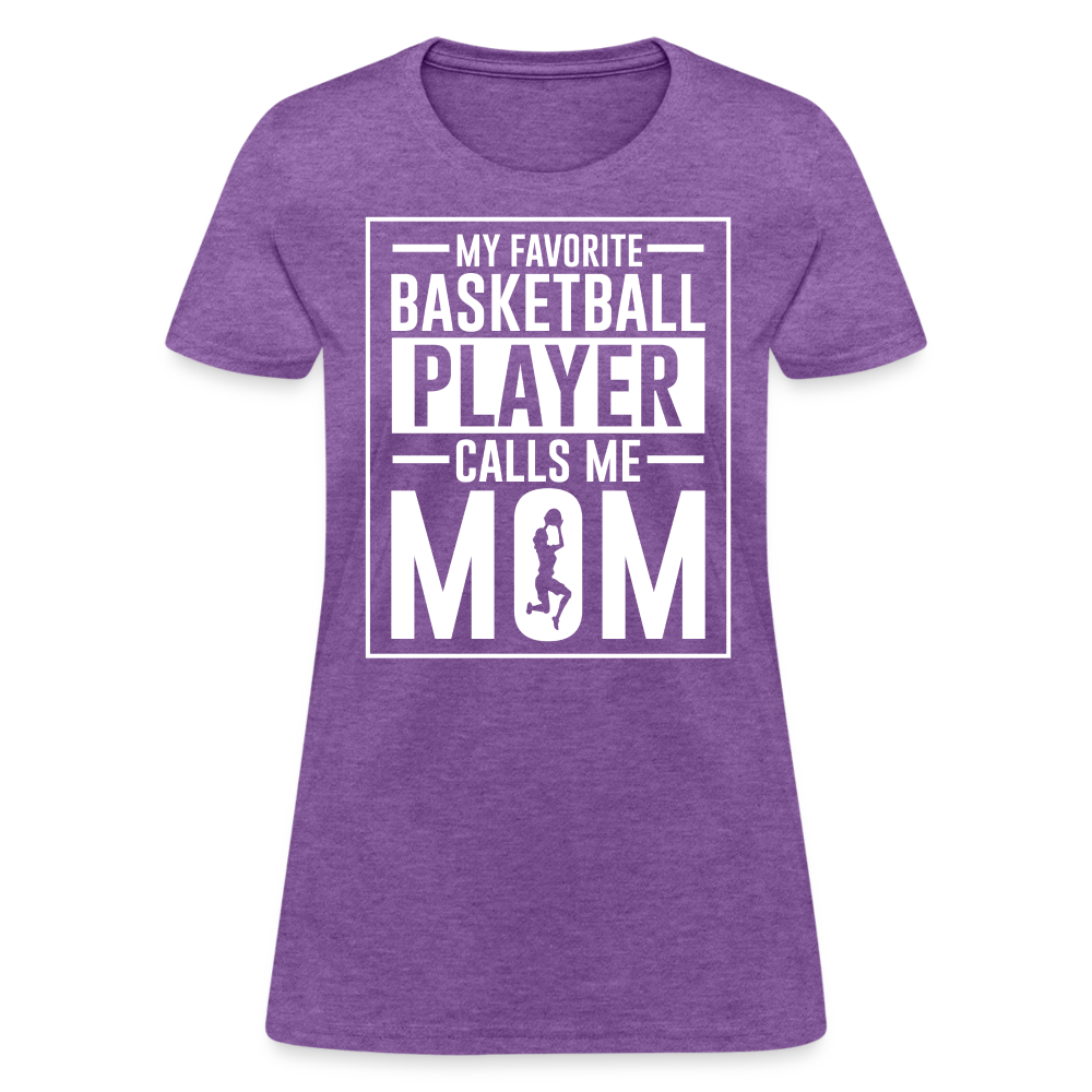 My Favorite Basketball Player Call Me Mom T-Shirt - purple heather