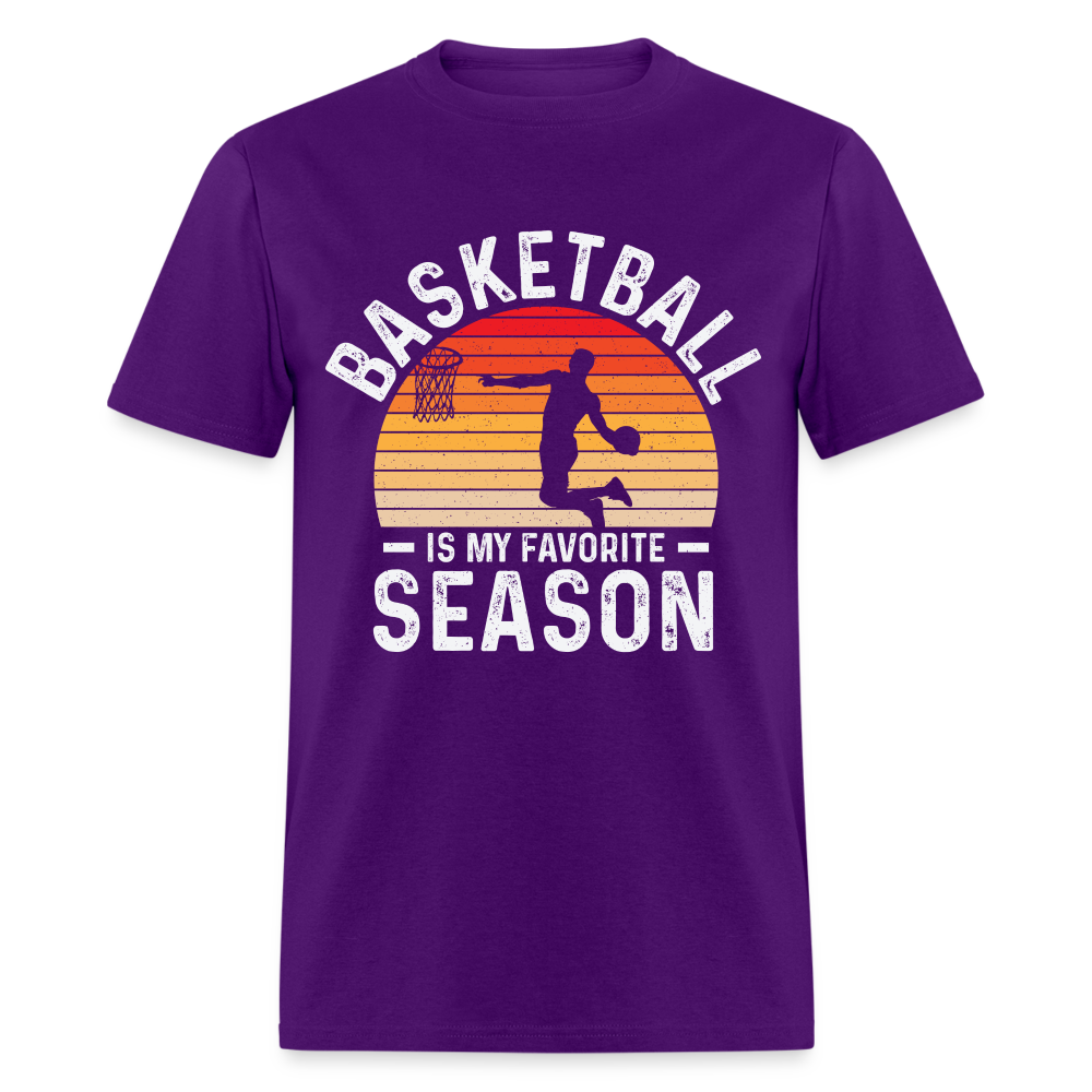 Basketball Is My Favorite Season T-Shirt - purple