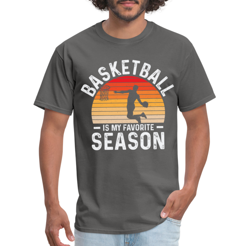 Basketball Is My Favorite Season T-Shirt - charcoal