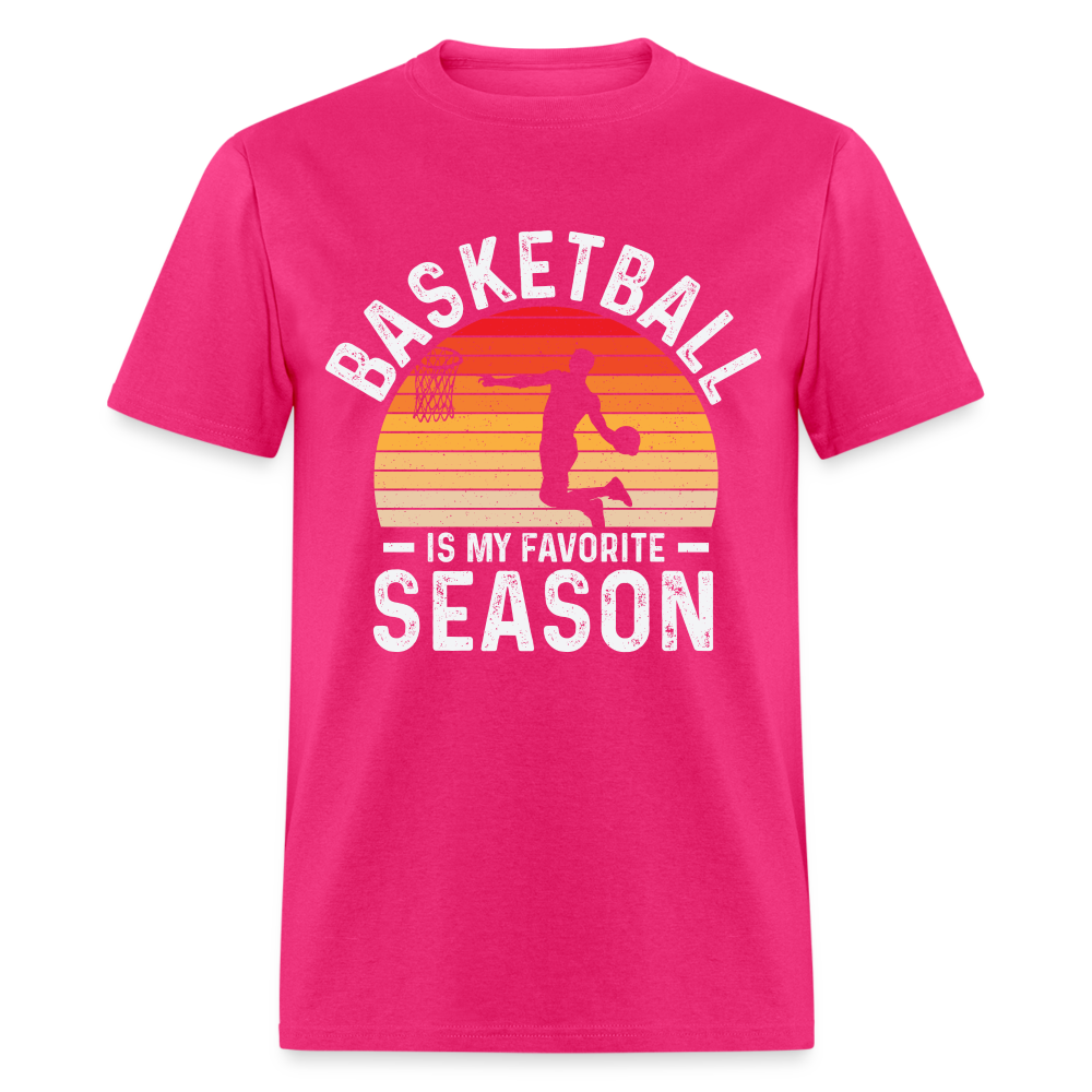 Basketball Is My Favorite Season T-Shirt - fuchsia