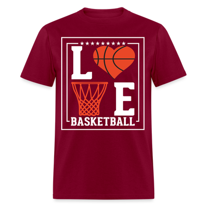 Love Basketball T-Shirt - burgundy