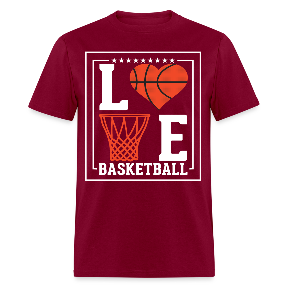 Love Basketball T-Shirt - burgundy