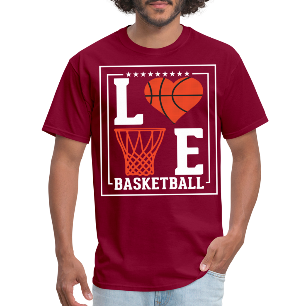 Love Basketball T-Shirt - burgundy