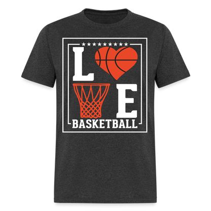Love Basketball T-Shirt - heather black