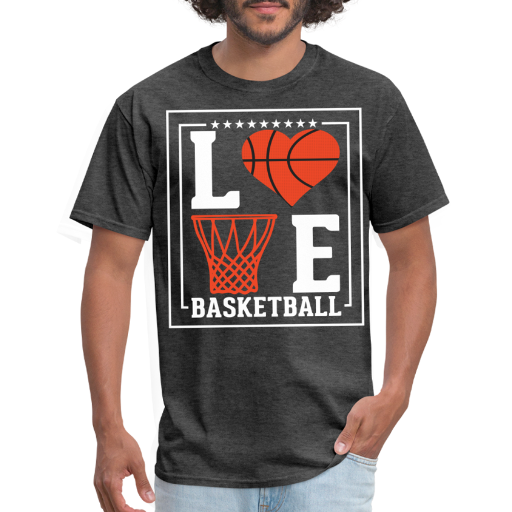 Love Basketball T-Shirt - heather black