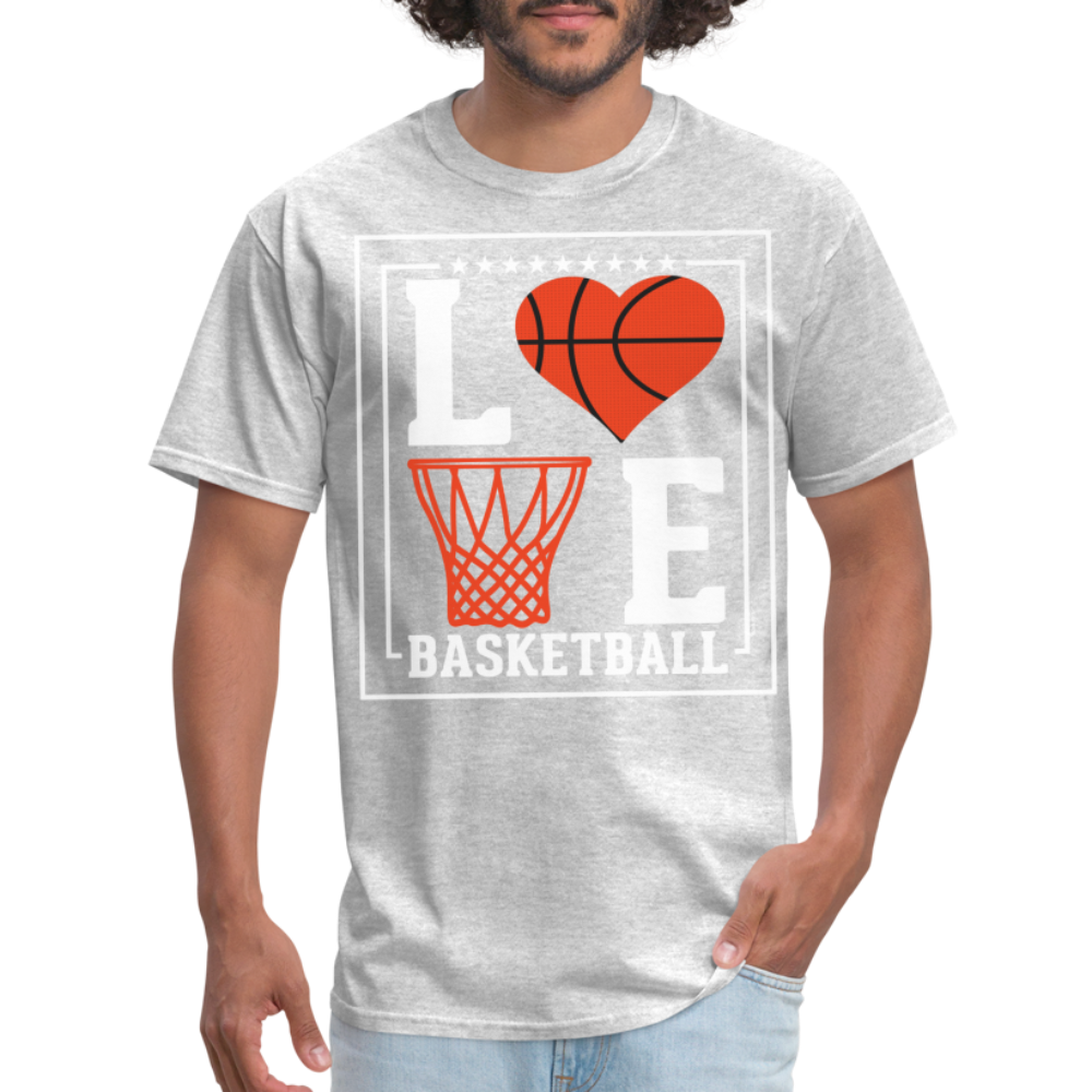 Love Basketball T-Shirt - heather gray