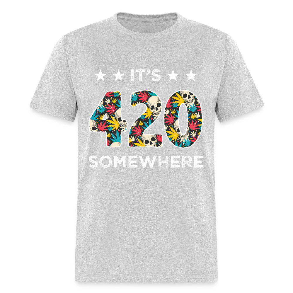 It's 420 Somewhere T-Shirt - heather gray