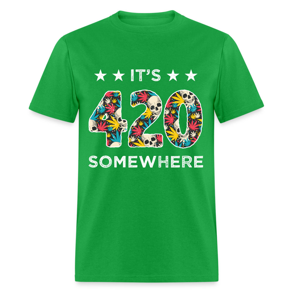 It's 420 Somewhere T-Shirt - bright green
