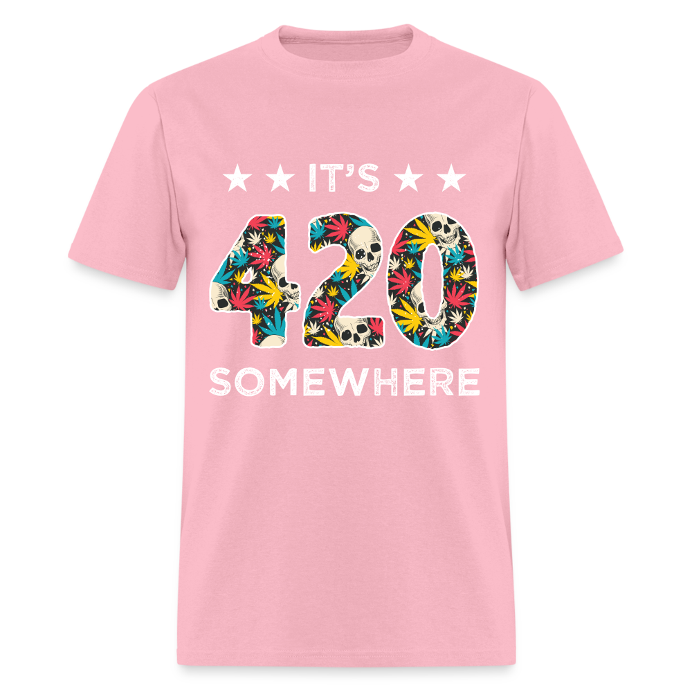 It's 420 Somewhere T-Shirt - pink