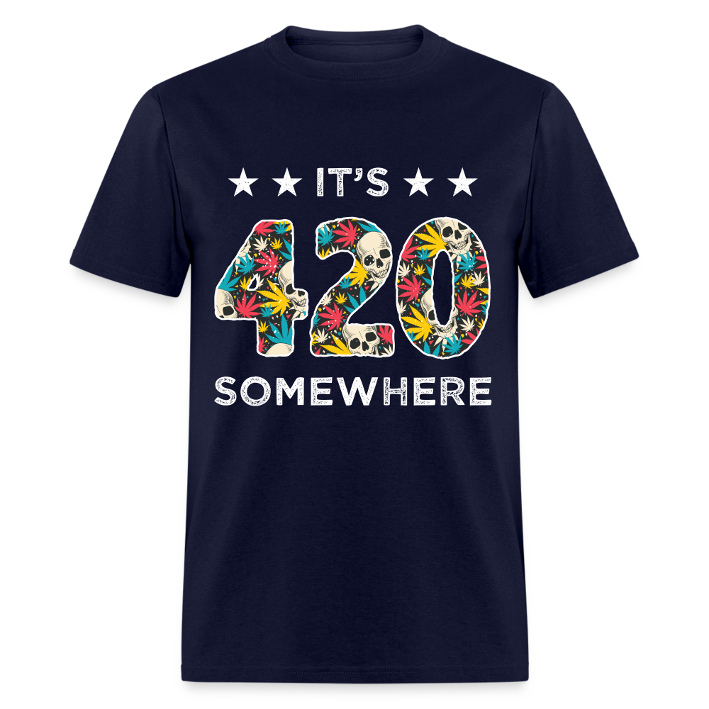 It's 420 Somewhere T-Shirt - navy