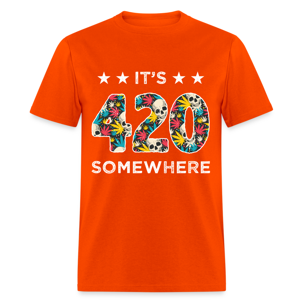 It's 420 Somewhere T-Shirt - orange