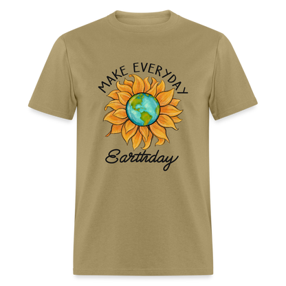 Make Everyday Earth Day T-Shirt - khaki