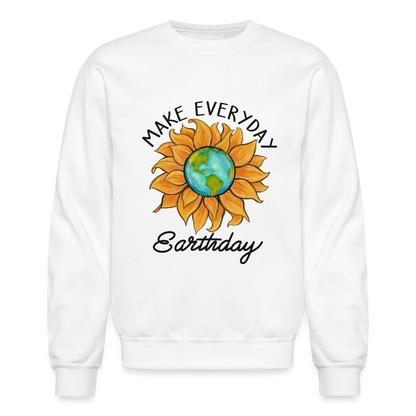 Make Everyday Earth Day Sweatshirt - white