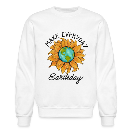Make Everyday Earth Day Sweatshirt - white