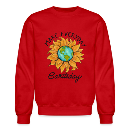 Make Everyday Earth Day Sweatshirt - red