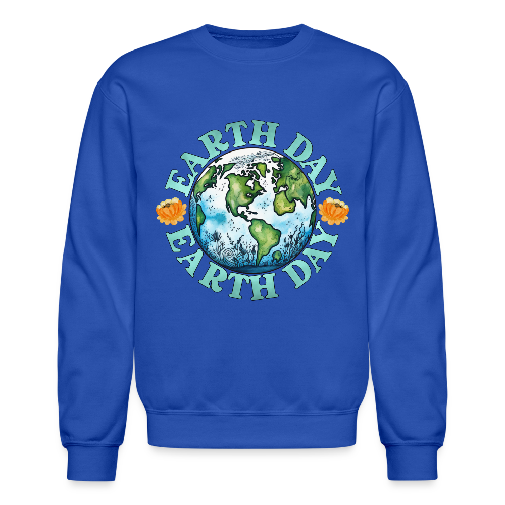 Earth Day Sweatshirt Color: royal blue