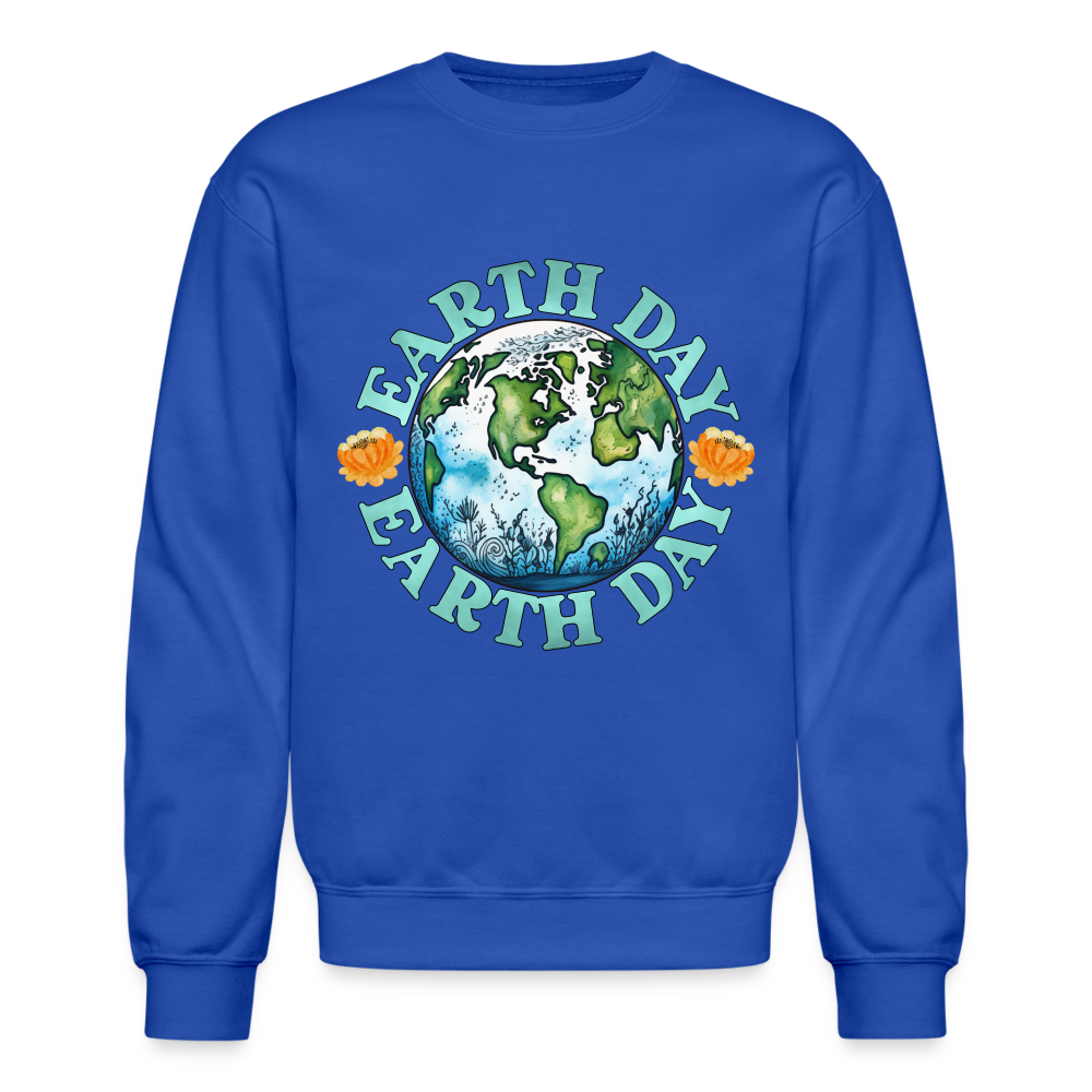 Earth Day Sweatshirt - royal blue