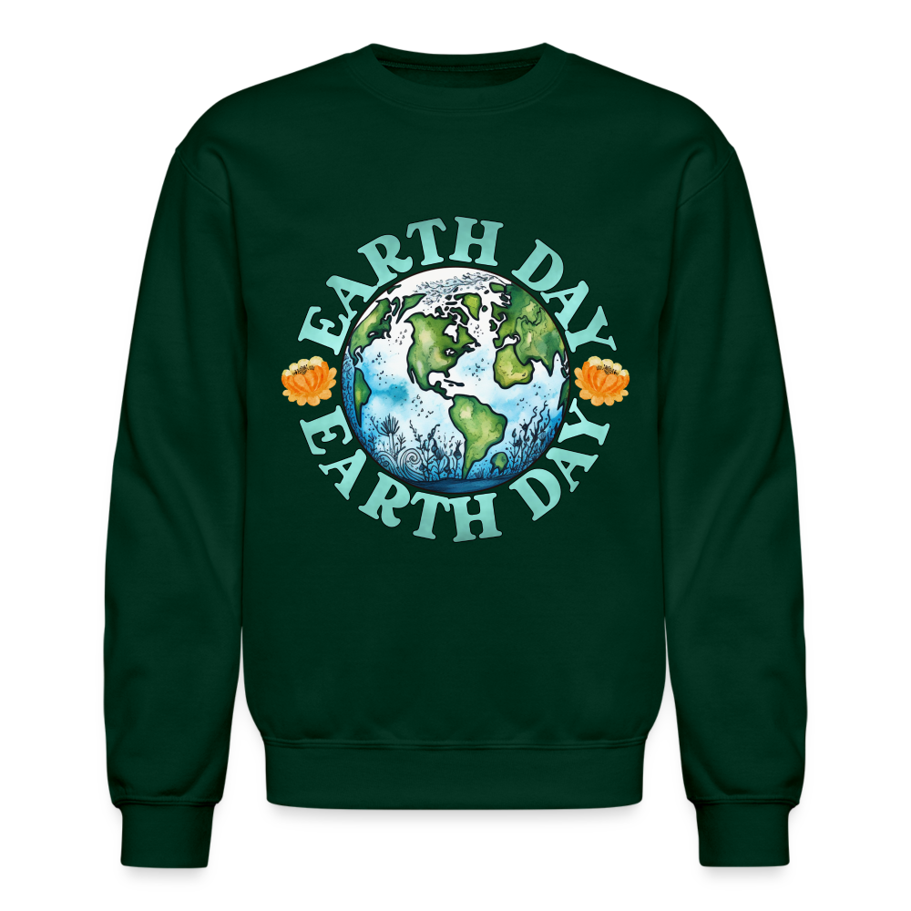 Earth Day Sweatshirt - forest green