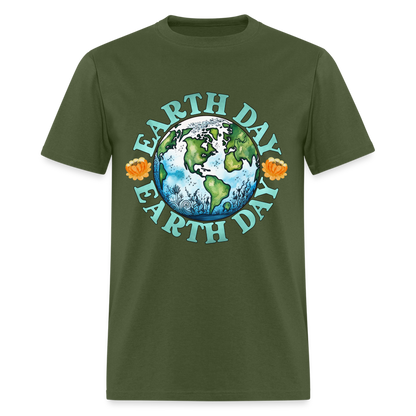 Earth Day T-Shirt - military green