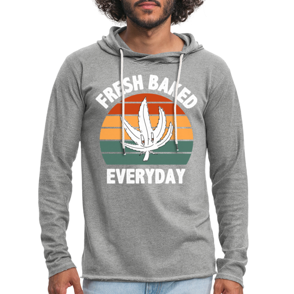 Fresh Baked Everyday Lightweight Terry Hoodie - heather gray