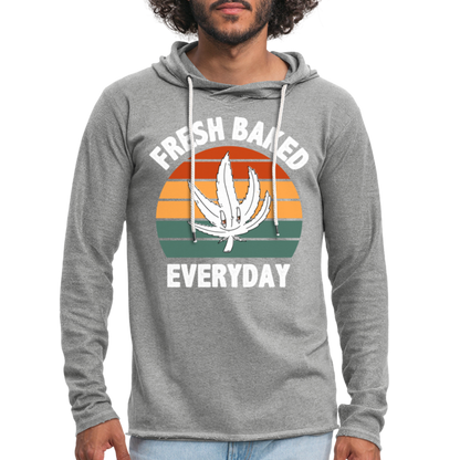 Fresh Baked Everyday Lightweight Terry Hoodie - heather gray