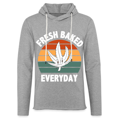 Fresh Baked Everyday Lightweight Terry Hoodie - heather gray